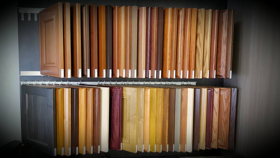 Wide selection of cabinet door styles and wood finishes at the TCM showroom